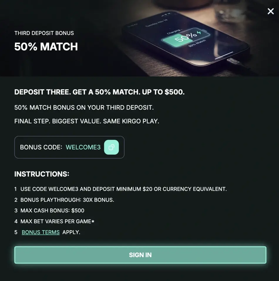 kirgo promo codes